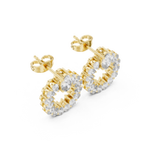 Oval & Pear Cut Diamond Earrings