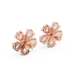Pearlisse Five Stone Pear Diamond Stud Earrings