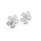 Pearlisse Five Stone Pear Diamond Stud Earrings