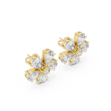 Pearlisse Five Stone Pear Diamond Stud Earrings