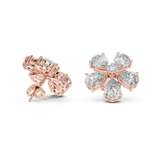 Pearlisse Five Stone Pear Diamond Stud Earrings