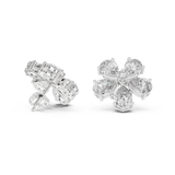 Pearlisse Five Stone Pear Diamond Stud Earrings