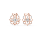 Lotus Crown Diamond Earrings