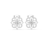 Lotus Crown Diamond Earrings