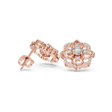Lotus Crown Diamond Earrings