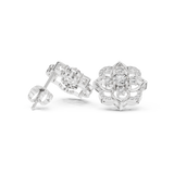 Lotus Crown Diamond Earrings