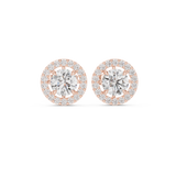 Crownlight Halo Diamond Stud Earrings