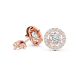 Crownlight Halo Diamond Stud Earrings