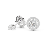 Crownlight Halo Diamond Stud Earrings