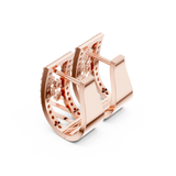 Velastra Diamond Geometric Hoop Earrings