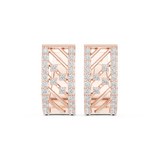 Velastra Diamond Geometric Hoop Earrings