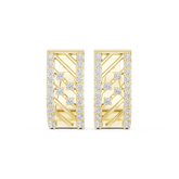 Velastra Diamond Geometric Hoop Earrings