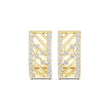 Velastra Diamond Geometric Hoop Earrings