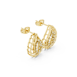 Velunira Floral Diamond Drop Earrings