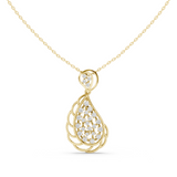 Leafdrop Water Drop Diamond Pendant