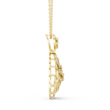 Leafdrop Water Drop Diamond Pendant