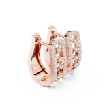 Crownelia Diamond Huggie Hoop Earrings