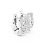 Crownelia Diamond Huggie Hoop Earrings