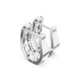 Crownelia Diamond Huggie Hoop Earrings