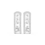 Crownelia Diamond Huggie Hoop Earrings