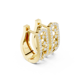Crownelia Diamond Huggie Hoop Earrings