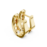 Crownelia Diamond Huggie Hoop Earrings