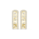 Crownelia Diamond Huggie Hoop Earrings