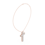 Emerald Cross Diamond Pendant