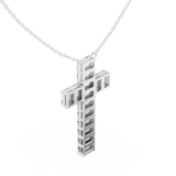 Emerald Cross Diamond Pendant