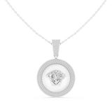 Sun Medusa Diamond Pendant
