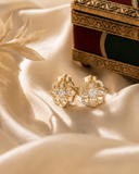 Lotus Crown Diamond Earrings