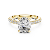 Elovira Oval Cut Pavé Diamond Engagement Ring