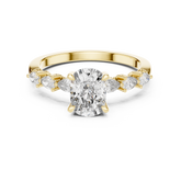Veloura Elongated Cushion Diamond Ring