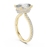 Lunévia Oval Hidden Halo Diamond Engagement Ring