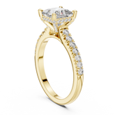 Orlunara Princess Cut Hidden Halo Diamond Engagement Ring