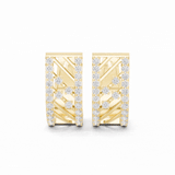 Velastra Diamond Geometric Hoop Earrings
