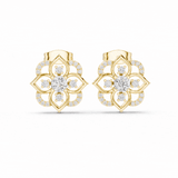 Lotus Crown Diamond Earrings