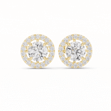Crownlight Halo Diamond Stud Earrings