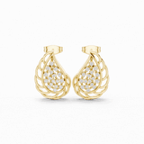 Velunira Floral Diamond Drop Earrings