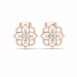 Lotus Crown Diamond Earrings