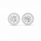 Crownlight Halo Diamond Stud Earrings