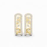 Crownelia Diamond Huggie Hoop Earrings