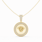 Sun Medusa Diamond Pendant