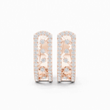 Crownelia Diamond Huggie Hoop Earrings