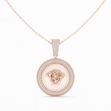 Sun Medusa Diamond Pendant