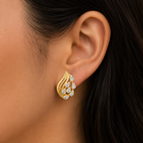Aqualeaf Flow Diamond Earrings