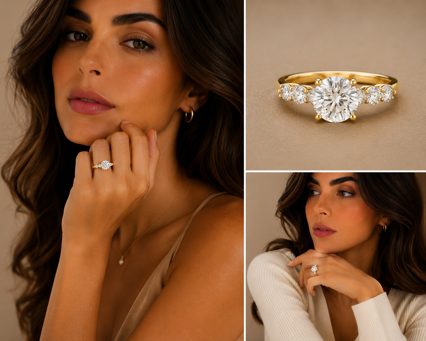 Elegant 7-Stone Diamond Engagement Ring