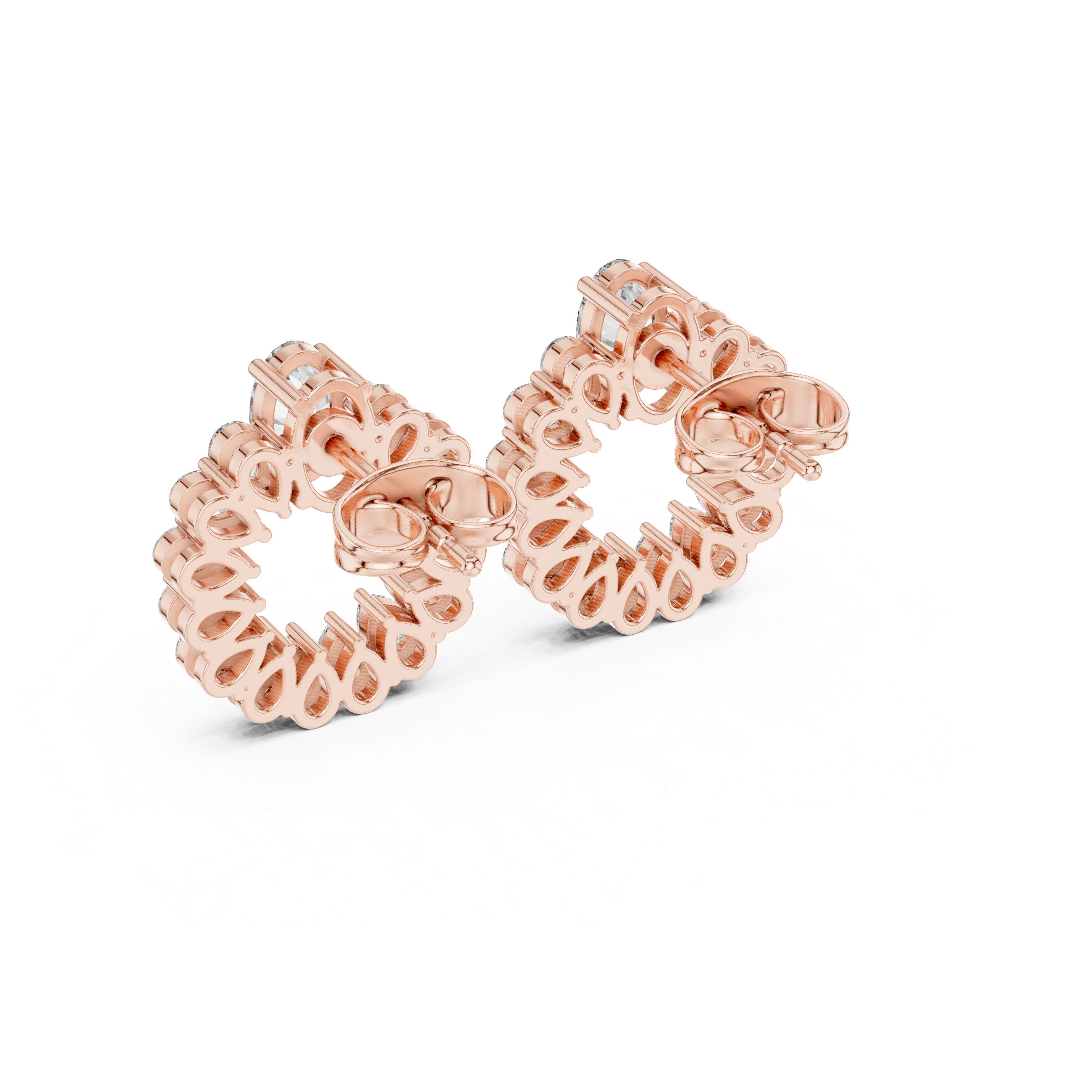 Oval & Pear Cut Diamond Earrings