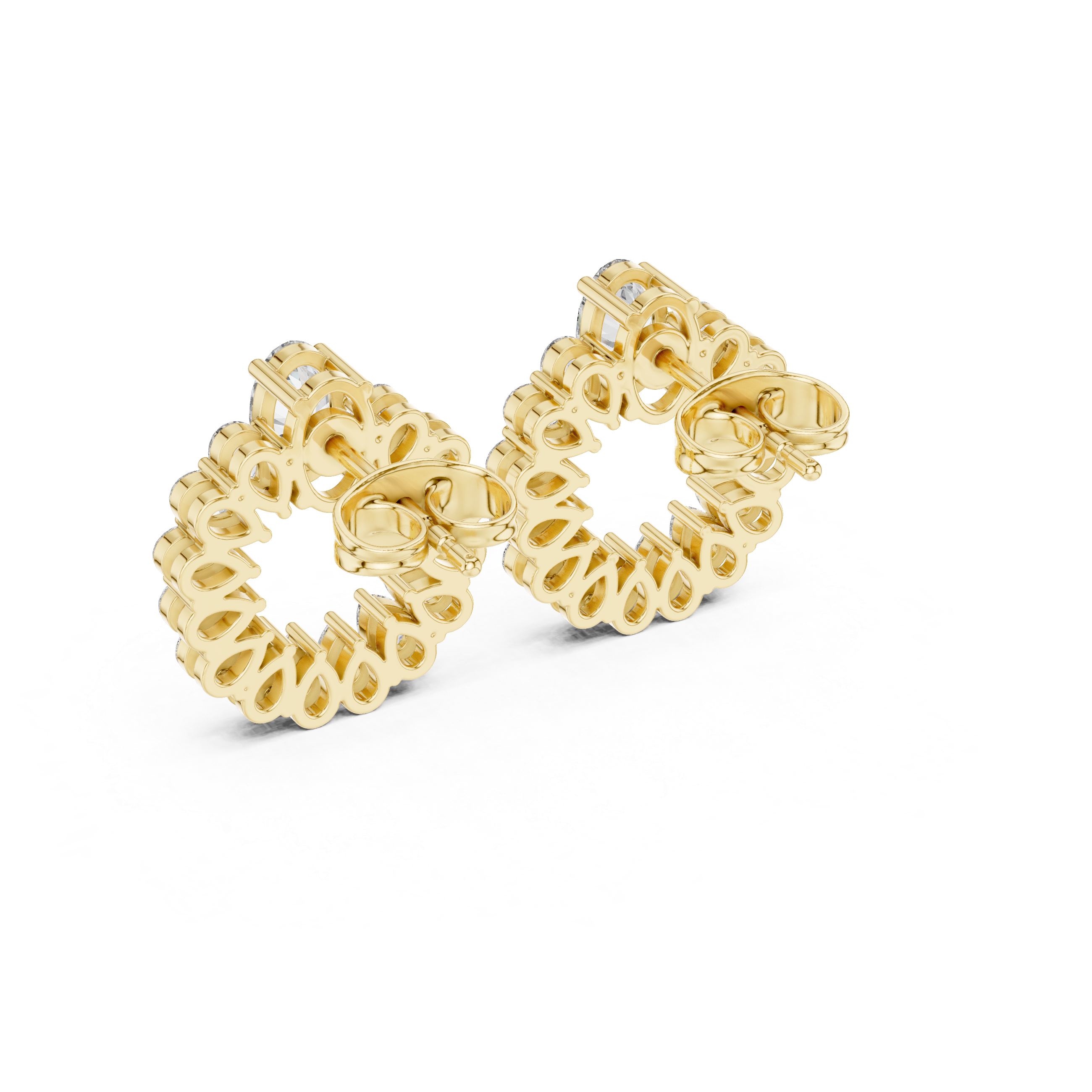Oval & Pear Cut Diamond Earrings