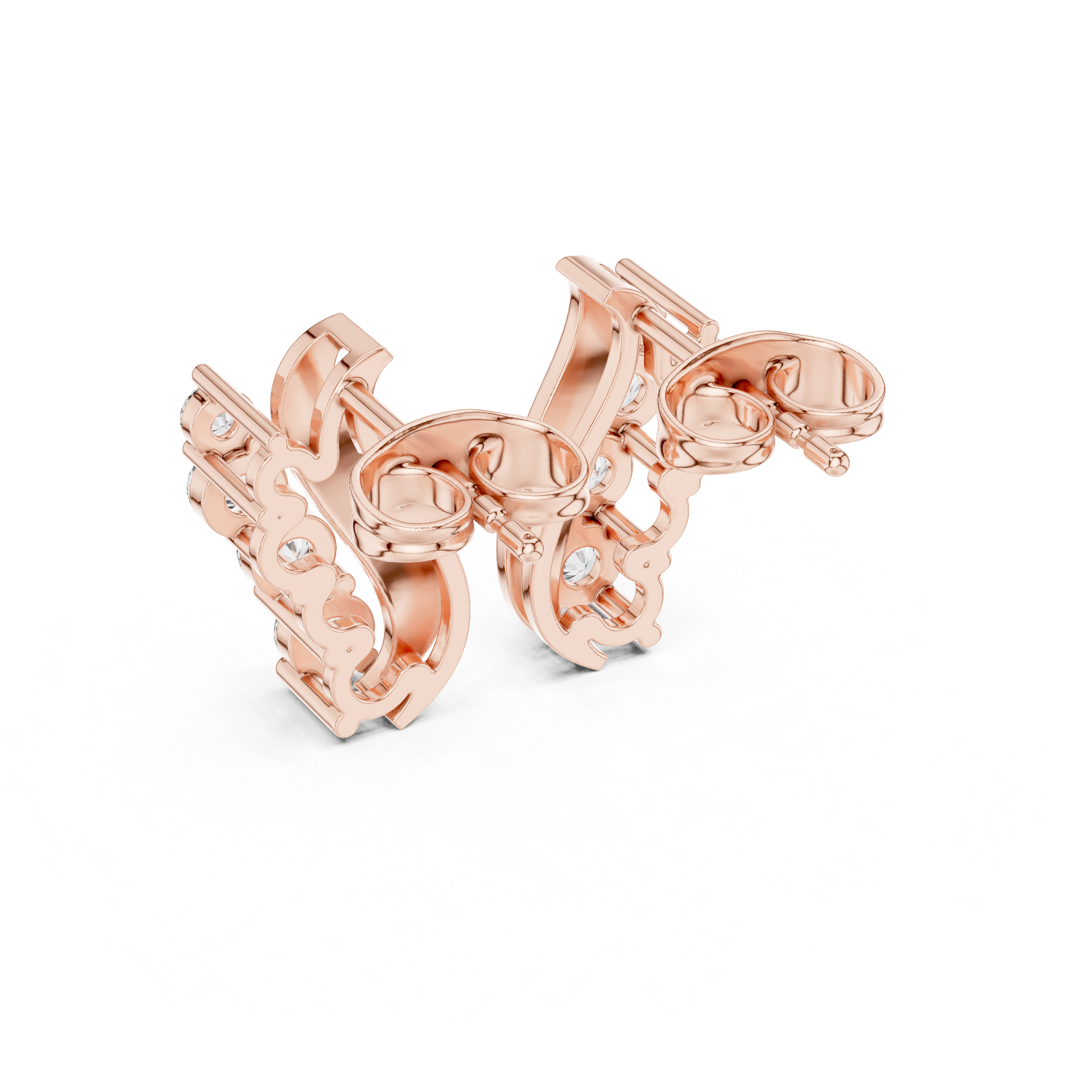Marina Wave Diamond Earrings